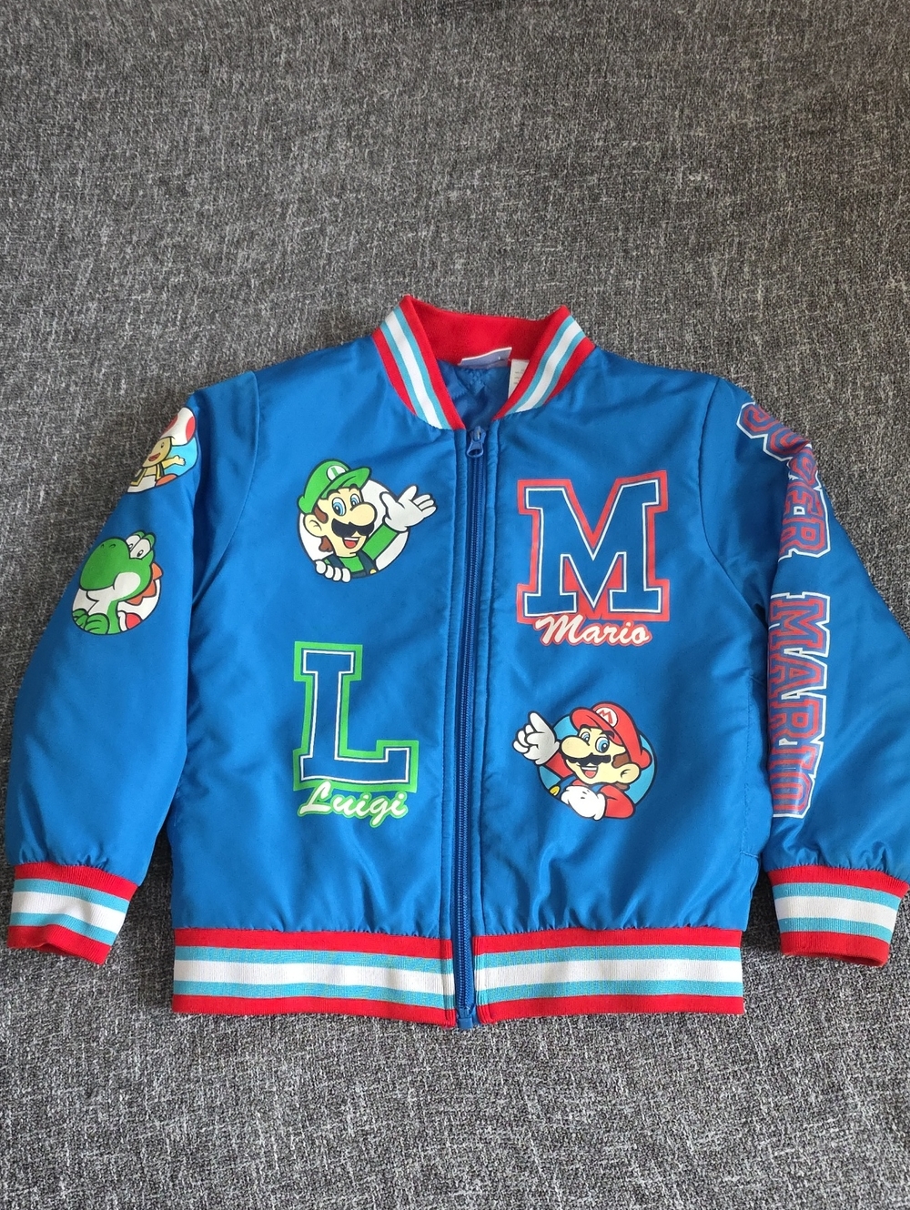 Nintendo Super Mario Bomber Jacket, Mario and Luigi Jacket (Size 5/6)